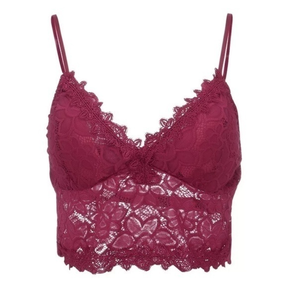 Lace bralette padded red adjustable straps - Picture 2 of 3